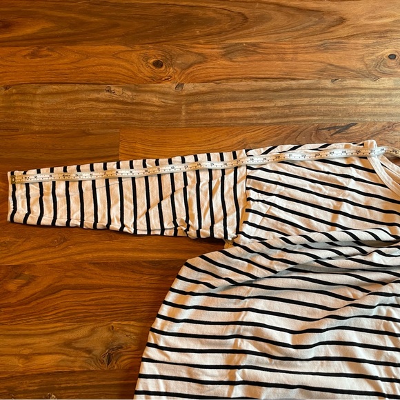 NWOT H&M Horizontal Striped Black and White/Cream Dress - Picture 6 of 7